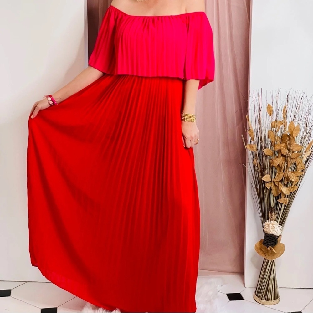 Fashion Nova Vibrant Red Maxi Dress